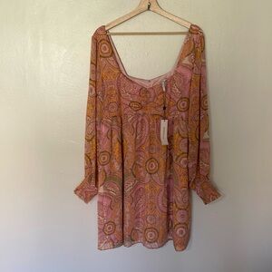 NWT BCBGeneration Retro Paisley Dress. SZ 16